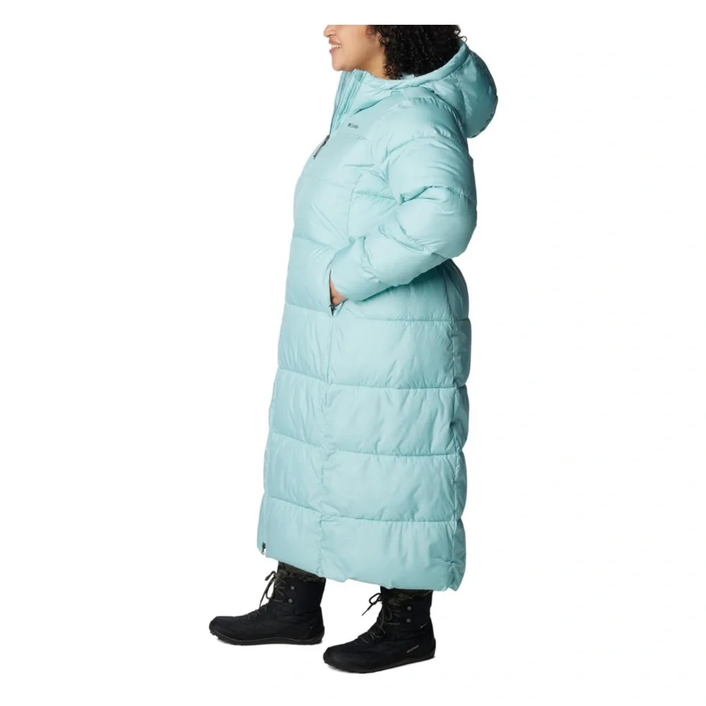 Columbia Puffect Long Jacket Womens XXL Full Zip Puffer Insulated Hood parka - Picture 2 of 10